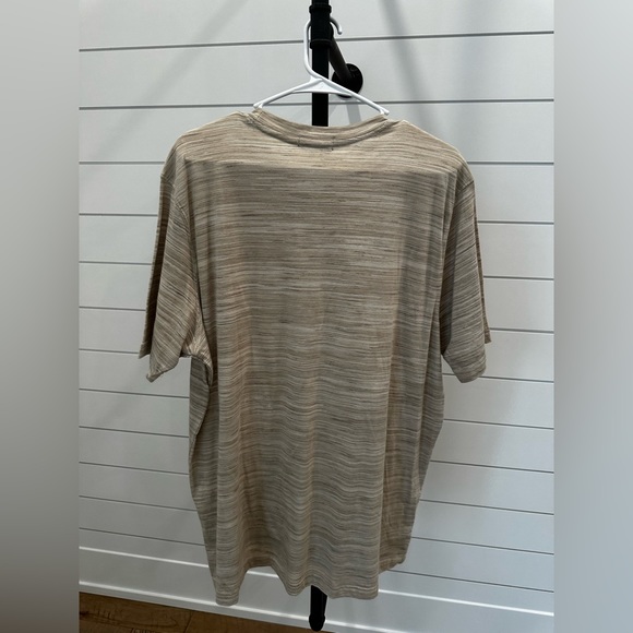 Lenor Romano Men’s Cotton Cream Stripe Short-Sleeve Tee XL - Picture 2 of 3